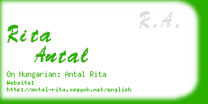 rita antal business card